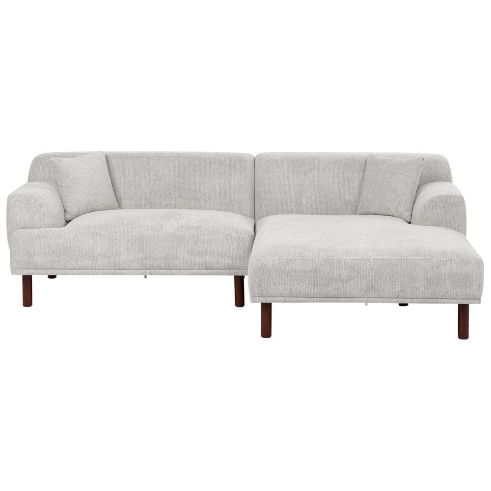 Hjørnesofa Holt - Grå, brun/Polyester