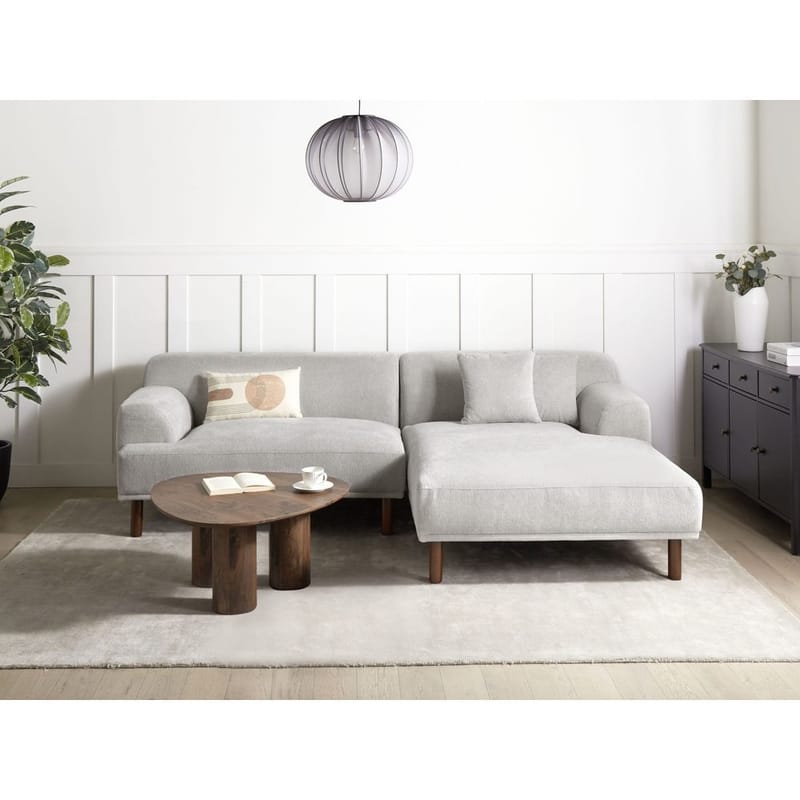 Hjørnesofa Holt - Grå, brun/Polyester - Møbler - Sofaer - Hjørnesofa - Hjørnesofa med divan