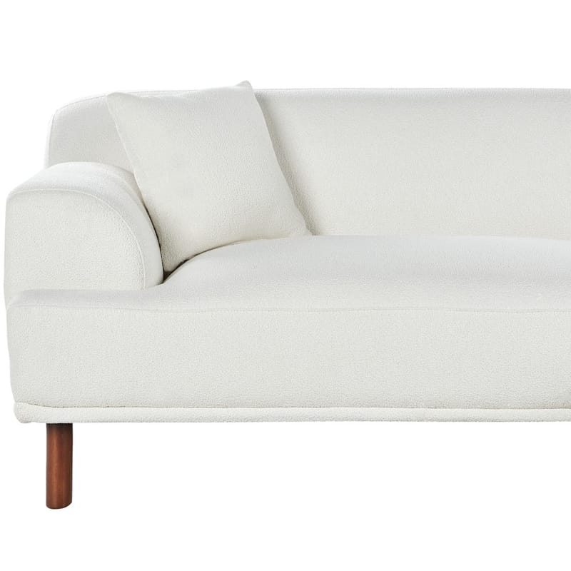 Hjørnesofa Holt - Hvit, brun/Bouclé - Møbler - Sofaer - Hjørnesofa