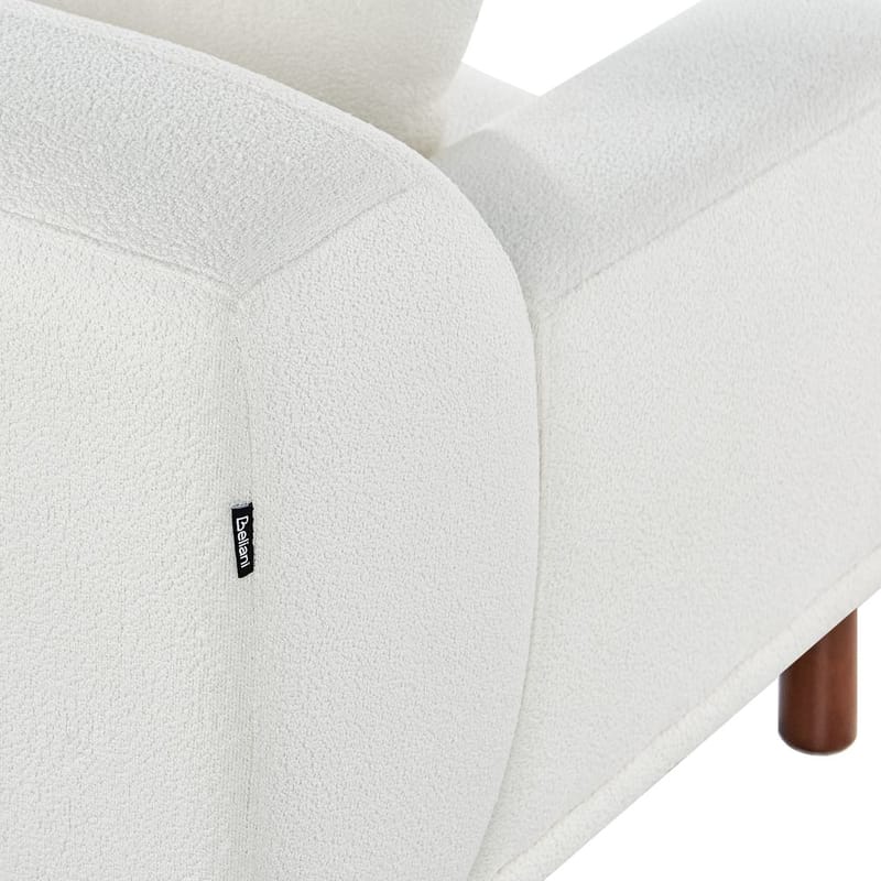 Hjørnesofa Holt - Hvit, brun/Bouclé - Møbler - Sofaer - Hjørnesofa