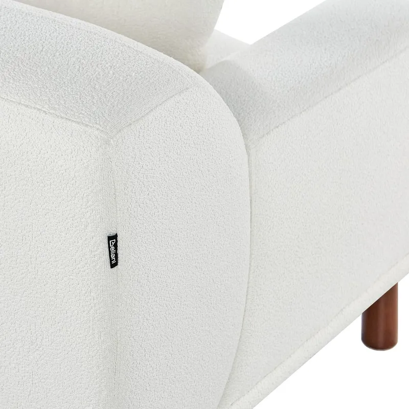 Hjørnesofa Holt - Hvit, brun/Bouclé - Møbler - Sofaer - Hjørnesofa - Hjørnesofa med divan