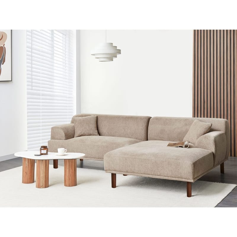 Hjørnesofa Holt - Taupe, brun/Polyester - Møbler - Sofaer - Hjørnesofa