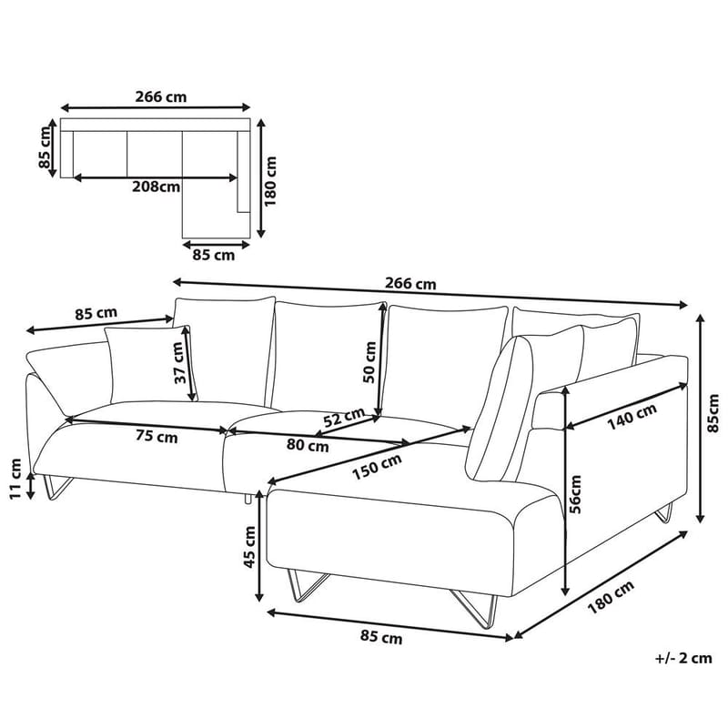 Hjørnesofa Lunner - Møbler - Sofaer - Hjørnesofa