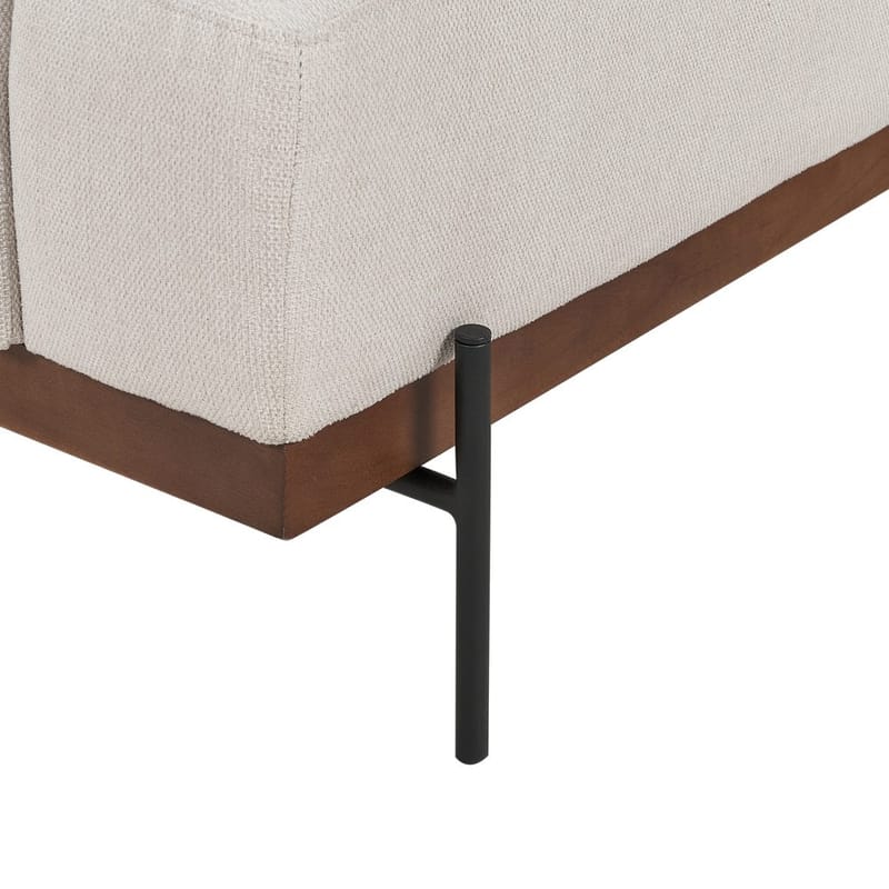 Hjørnesofa Mariferd - Beige, svart, mørkt tre/høyrevendt - Møbler - Sofaer - Hjørnesofa