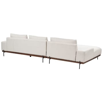 Hjørnesofa Mariferd - Beige, svart, mørkt tre/høyrevendt - Møbler - Sofaer - Sofa med sjeselong