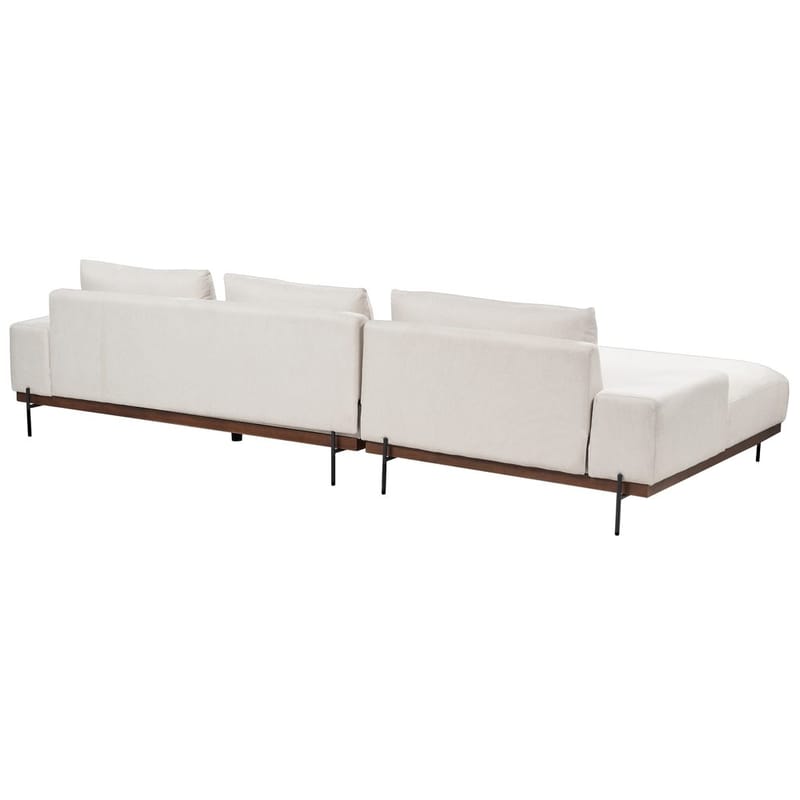 Hjørnesofa Mariferd - Beige, svart, mørkt tre/høyrevendt - Møbler - Sofaer - Hjørnesofa - Hjørnesofa med divan