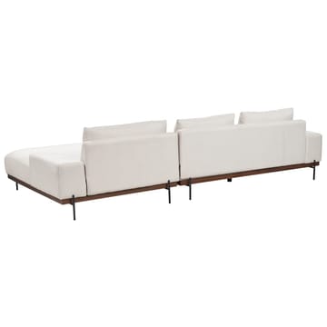 Hjørnesofa Mariferd - Beige, svart, mørkt tre/Venstrevendt - Møbler - Sofaer - Sofa med sjeselong