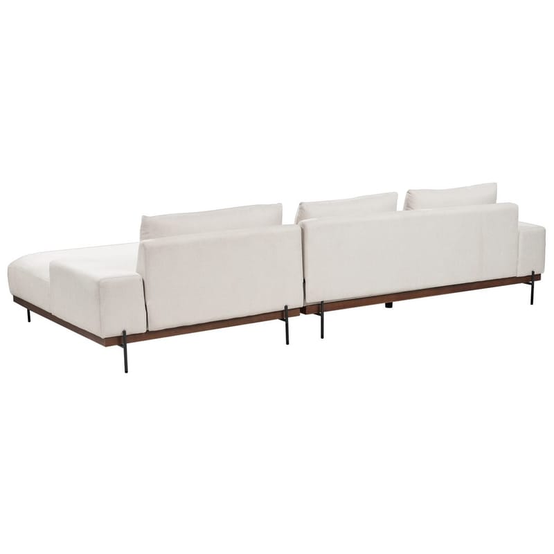 Hjørnesofa Mariferd - Beige, svart, mørkt tre/Venstrevendt - Møbler - Sofaer - Hjørnesofa - Hjørnesofa med divan