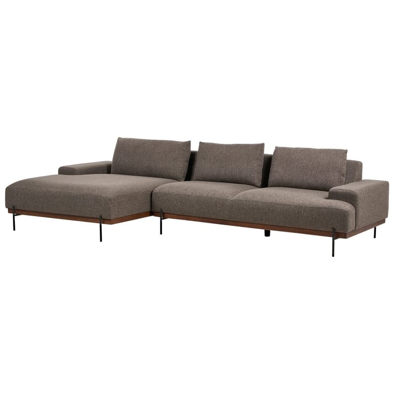 Hjørnesofa Mariferd - Brun, svart, mørkt tre/Høyrevendt - Møbler - Sofaer - Hjørnesofa