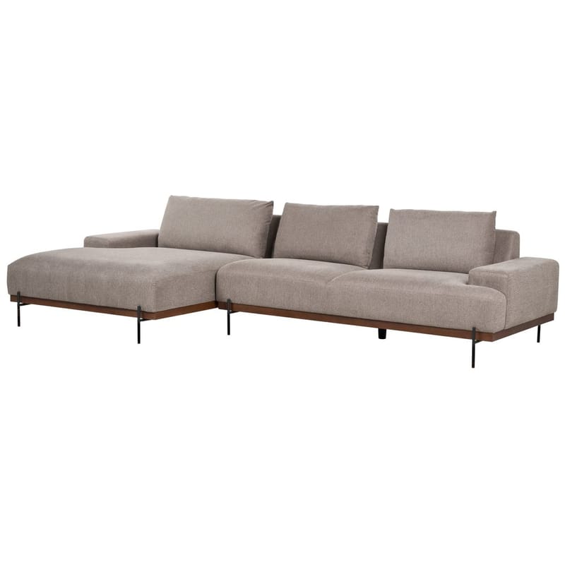 Hjørnesofa Mariferd - Lys brun, svart, mørkt tre/Høyrevendt - Møbler - Sofaer - Hjørnesofa - Hjørnesofa med divan