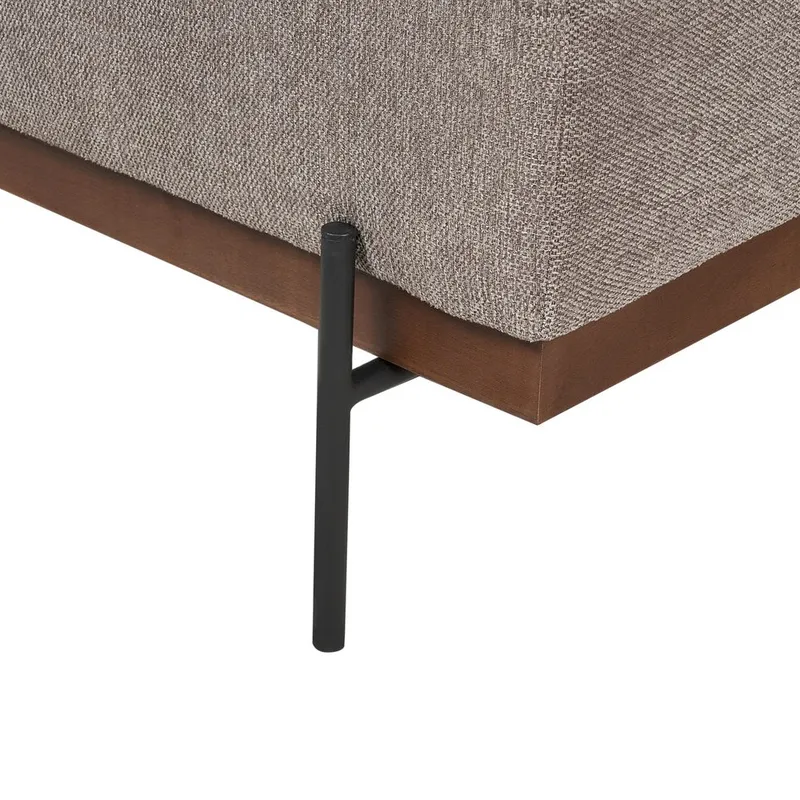 Hjørnesofa Mariferd - Lys brun, svart, mørkt tre/Høyrevendt - Møbler - Sofaer - Hjørnesofa