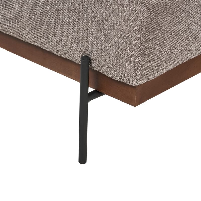 Hjørnesofa Mariferd - Lys brun, svart, mørkt tre/Venstrevendt - Møbler - Sofaer - Hjørnesofa