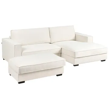 Hjørnesofa med fotskammel Renders - Beige - Møbler - Sofaer - Sofa med sjeselong