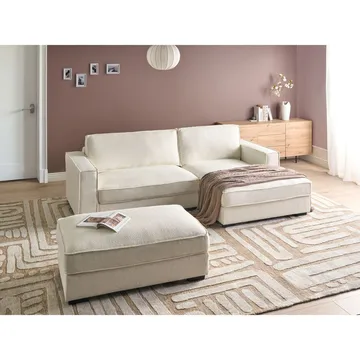 Hjørnesofa med fotskammel Renders - Beige - Møbler - Sofaer - Sofa med sjeselong