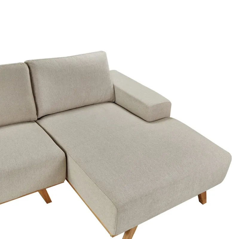 Hjørnesofa Nora - Beige, lyst tre/venstrevendt - Møbler - Sofaer - Hjørnesofa - Hjørnesofa med divan