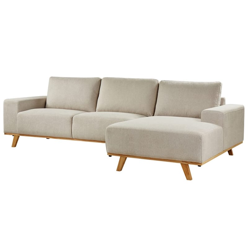Hjørnesofa Nora - Beige, lyst tre/venstrevendt - Møbler - Sofaer - Hjørnesofa
