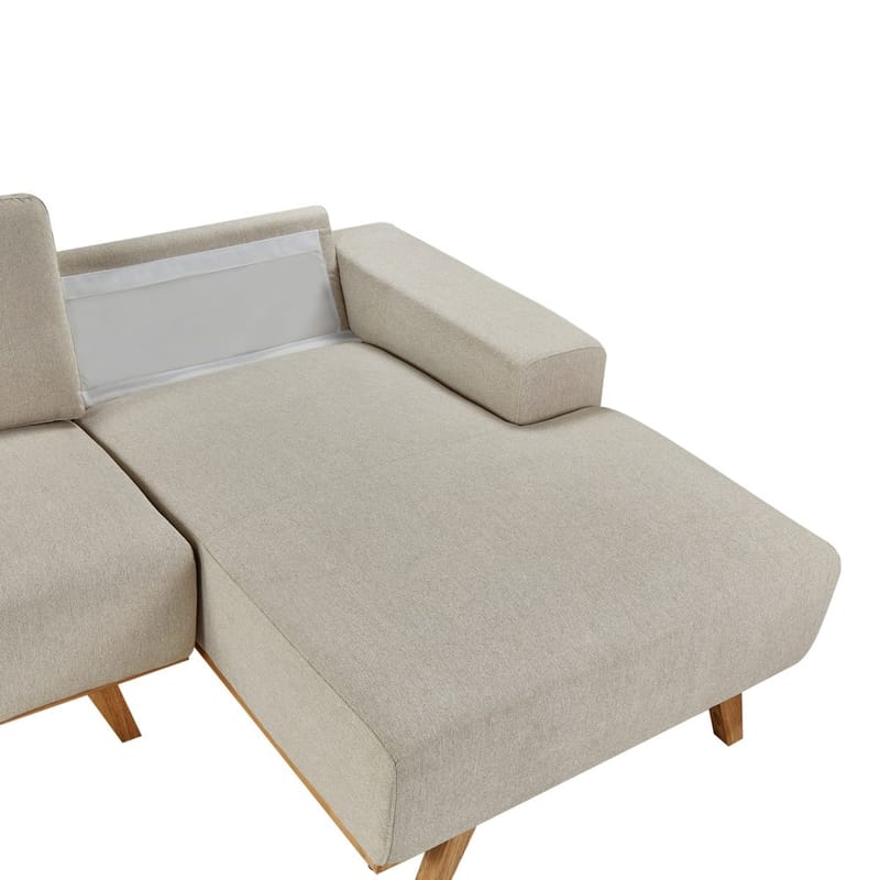 Hjørnesofa Nora - Beige, lyst tre/venstrevendt - Møbler - Sofaer - Hjørnesofa