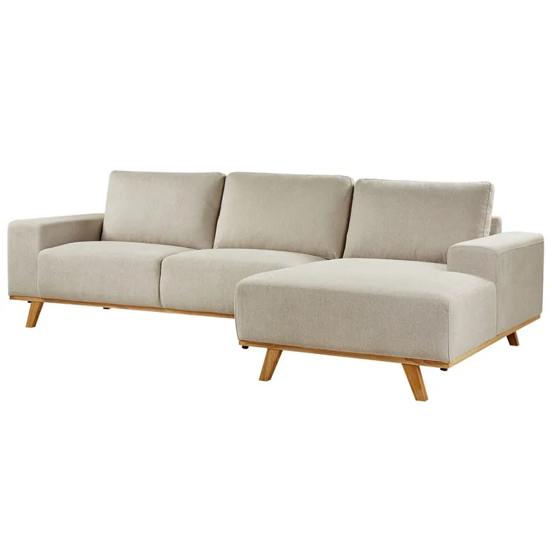 Hjørnesofa Nora - Beige, lyst tre/venstrevendt - Møbler - Sofaer - Hjørnesofa - Hjørnesofa med divan