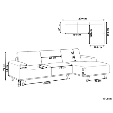 Hjørnesofa Nora - Beige - Møbler - Sofaer - Sofa med sjeselong
