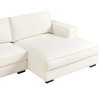 Hjørnesofa Renders - Hvit, Svart - Møbler - Sofaer - Sofa med sjeselong