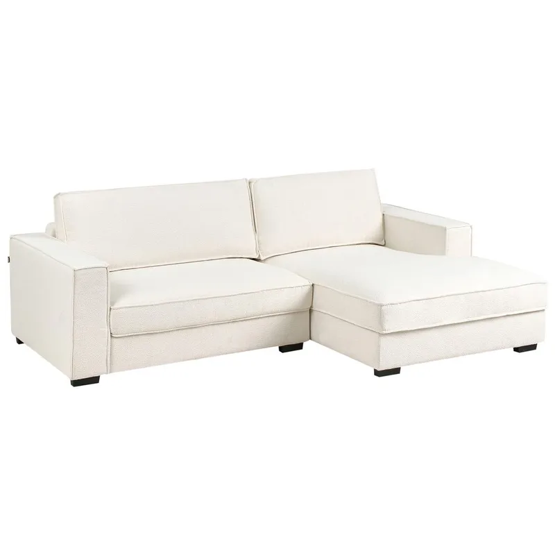 Hjørnesofa Renders - Hvit, Svart - Møbler - Sofaer - Hjørnesofa - Hjørnesofa med divan