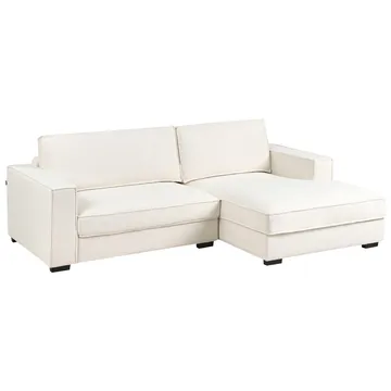 Hjørnesofa Renders - Hvit, Svart - Møbler - Sofaer - Sofa med sjeselong