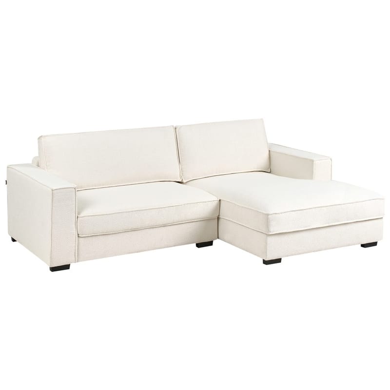 Hjørnesofa Renders - Hvit, Svart - Møbler - Sofaer - Hjørnesofa - Hjørnesofa med divan