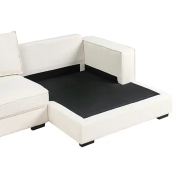 Hjørnesofa Renders - Hvit, Svart - Møbler - Sofaer - Sofa med sjeselong
