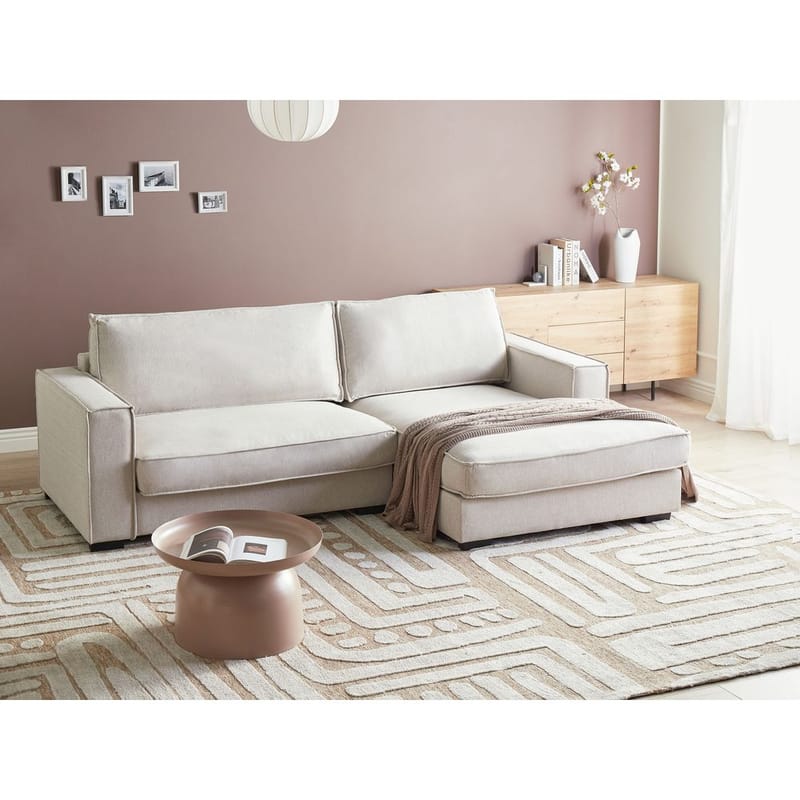 Hjørnesofa Renders - Lys beige - Møbler - Sofaer - Hjørnesofa - Hjørnesofa med divan