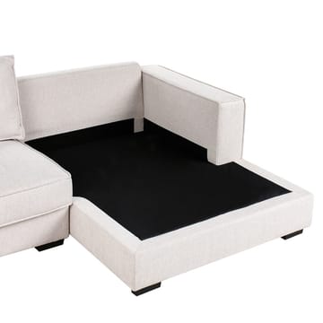 Hjørnesofa Renders - Lys beige - Møbler - Sofaer - Sofa med sjeselong