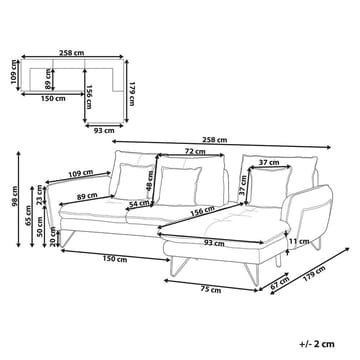 Hjørnesofa Sersan - Venstrevendt - Møbler - Sofaer - Sofa med sjeselong