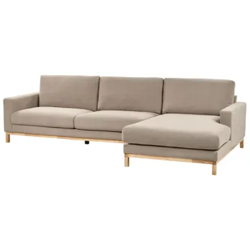 Hjørnesofa Siggard - Taupe - Møbler - Sofaer - Sofa med sjeselong - 4 seters sofa med divan