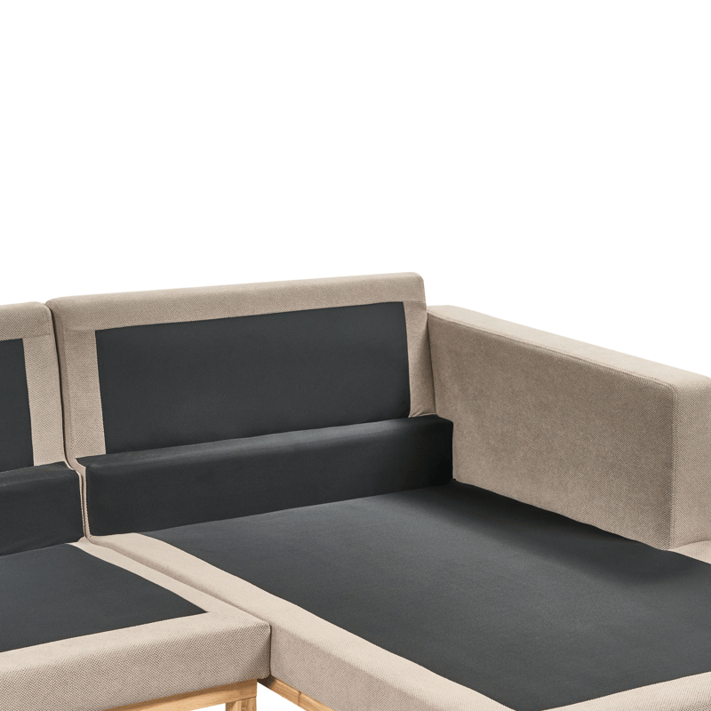 Hjørnesofa Siggard - Taupe - Møbler - Sofaer - Sofa med sjeselong - 4 seters sofa med divan