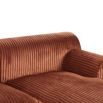 Hjørnesofa Stenum - Brun, messing/Høyrevendt - Møbler - Sofaer - Hjørnesofa