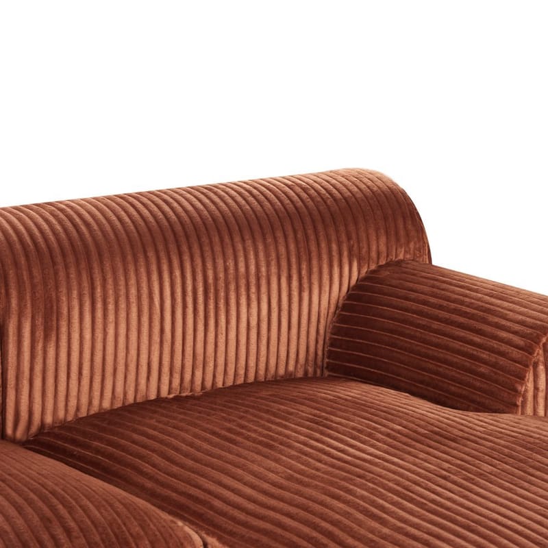 Hjørnesofa Stenum - Brun, messing/Høyrevendt - Møbler - Sofaer - Hjørnesofa