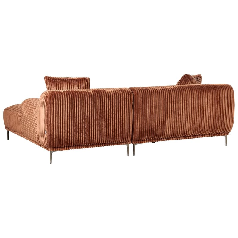 Hjørnesofa Stenum - Brun, messing/Høyrevendt - Møbler - Sofaer - Hjørnesofa