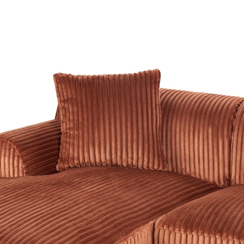 Hjørnesofa Stenum - Brun, messing/Venstrevendt - Møbler - Sofaer - Hjørnesofa - Howard hjørnesofa