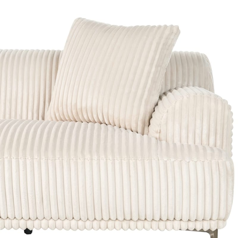 Hjørnesofa Stenum - Hvit, messing/Høyrevendt - Møbler - Sofaer - Hjørnesofa - Howard hjørnesofa