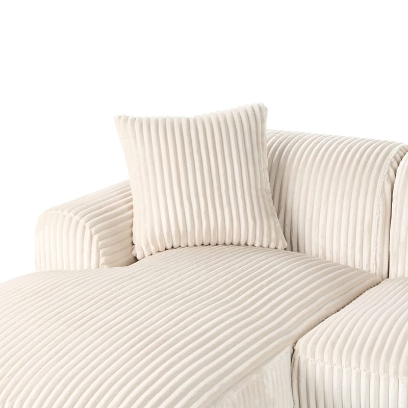 Hjørnesofa Stenum - Hvit, messing/Høyrevendt - Møbler - Sofaer - Hjørnesofa - Howard hjørnesofa