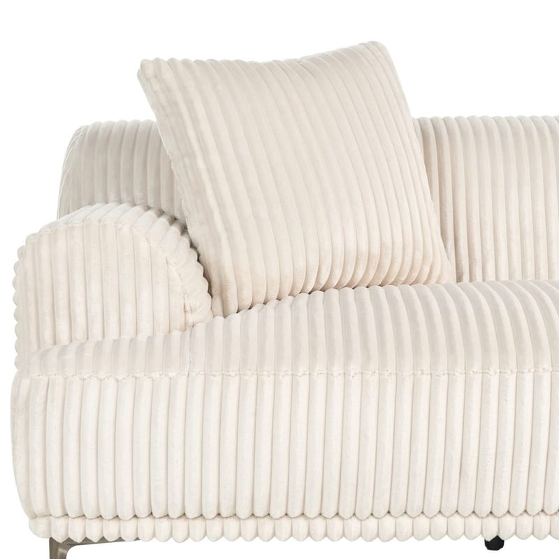 Hjørnesofa Stenum - Hvit, messing/Venstrevendt - Møbler - Sofaer - Hjørnesofa - Howard hjørnesofa