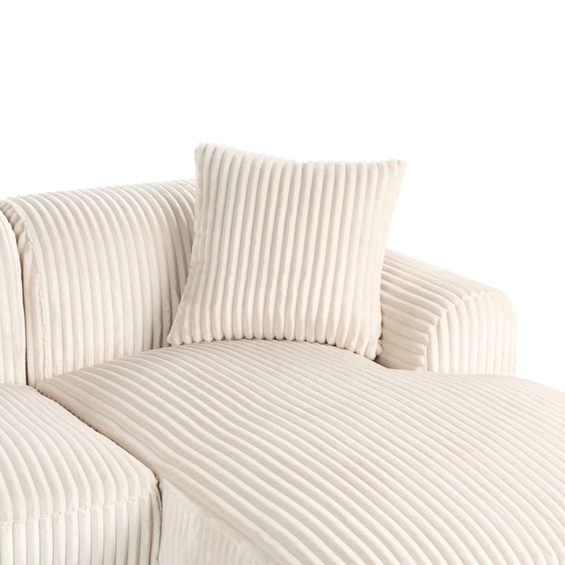 Hjørnesofa Stenum - Hvit, messing/Venstrevendt - Møbler - Sofaer - Hjørnesofa - Howard hjørnesofa