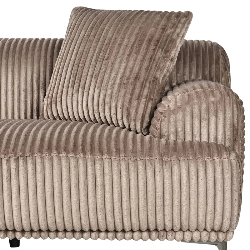 Hjørnesofa Stenum - Lys brun, messing/Høyrevendt - Møbler - Sofaer - Hjørnesofa - Howard hjørnesofa