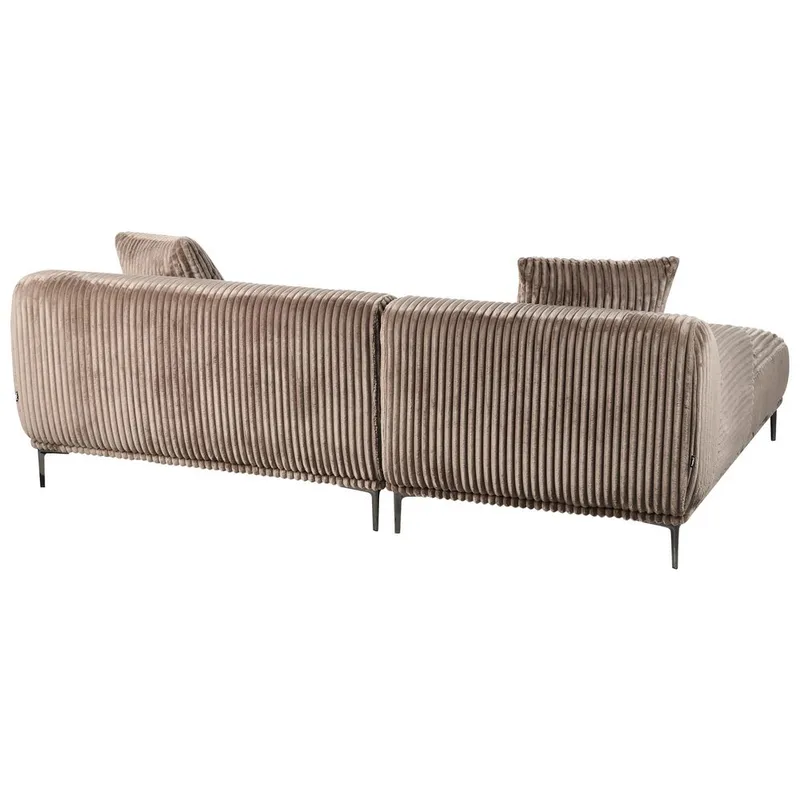Hjørnesofa Stenum - Lys brun, messing/Høyrevendt - Møbler - Sofaer - Hjørnesofa - Howard hjørnesofa