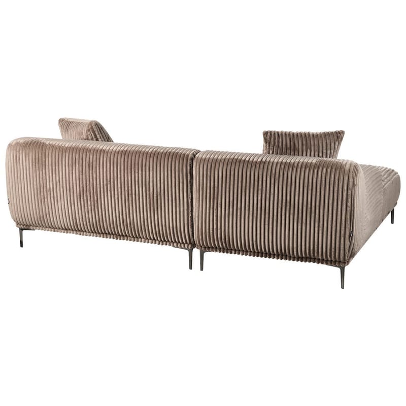 Hjørnesofa Stenum - Lys brun, messing/Høyrevendt - Møbler - Sofaer - Hjørnesofa