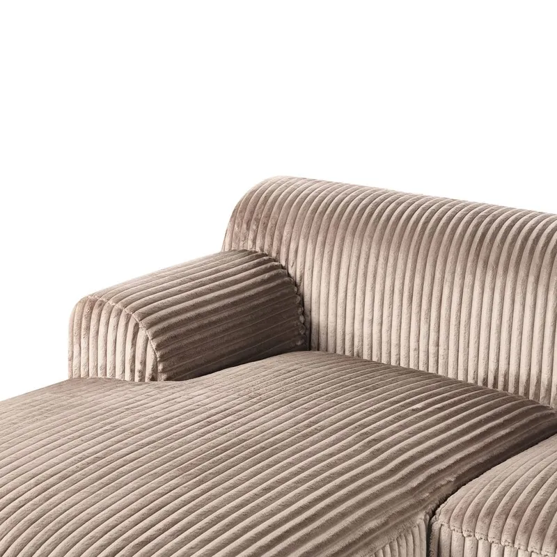 Hjørnesofa Stenum - Lys brun, messing/Høyrevendt - Møbler - Sofaer - Hjørnesofa - Howard hjørnesofa