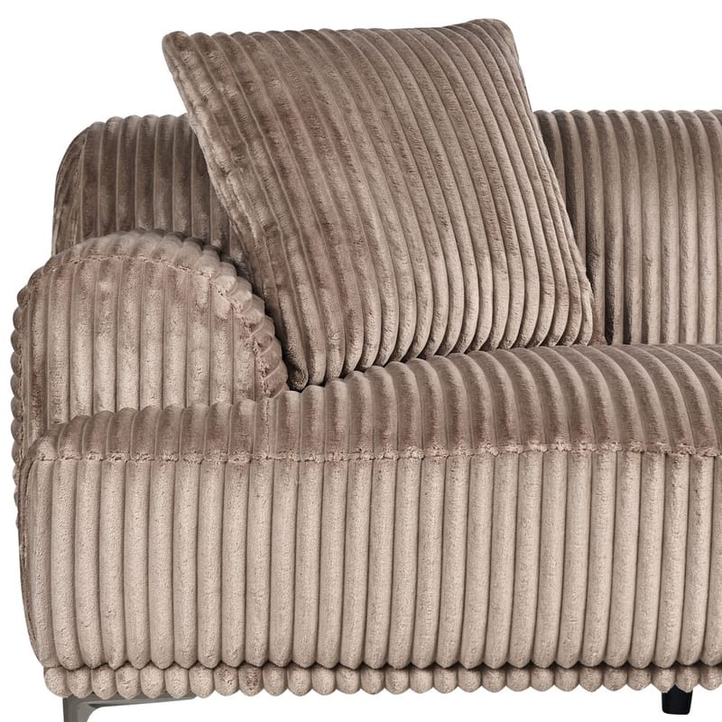 Hjørnesofa Stenum - Lys brun, messing/Venstrevendt - Møbler - Sofaer - Hjørnesofa - Howard hjørnesofa