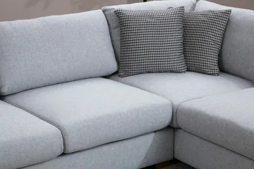 Huelva 5-seter Høyrevendt L-formet Sofa med Sjeselong 308 cm i Stoff - Grå - Møbler - Sofaer - Sofa med sjeselong