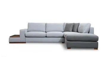 Huelva 5-seter Høyrevendt L-formet Sofa med Sjeselong 308 cm i Stoff - Grå - Møbler - Sofaer - Sofa med sjeselong
