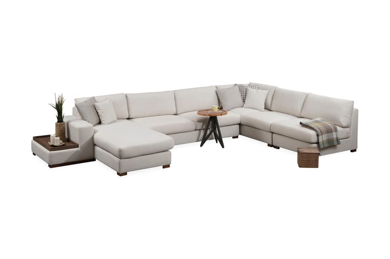 Huelva Divansofa - Beige - Møbler - Sofaer - Sofa med sjeselong