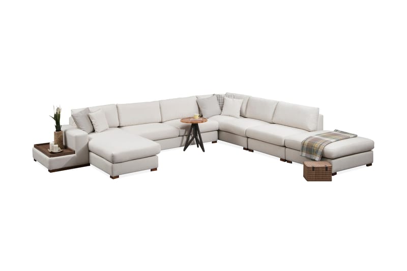 Huelva Divansofa - Beige - Møbler - Sofaer - Sofa med sjeselong